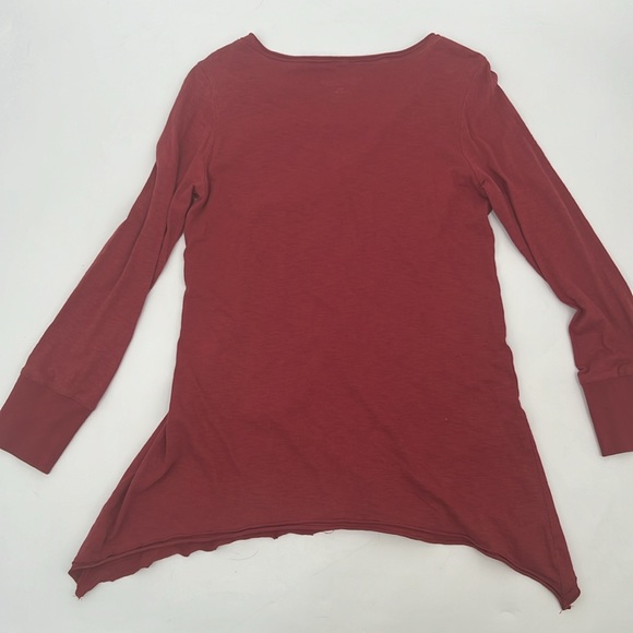 Soft Surroundings Small Natalia Tunic Red Embroidered Asymmetrical Hem #2AB14 - Picture 10 of 10
